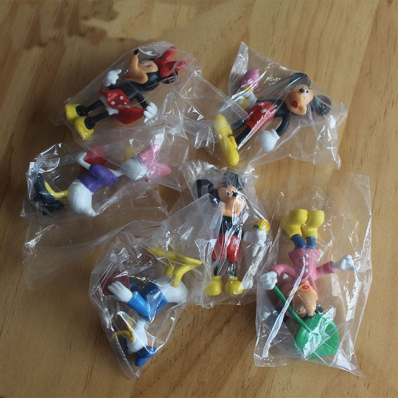 Disney Mickey&Minnie Mouse Action Figures Doll Toy Cartoon Mickey Minnie Goofy Dog PVC Cake Decoration Children Christmas Gift