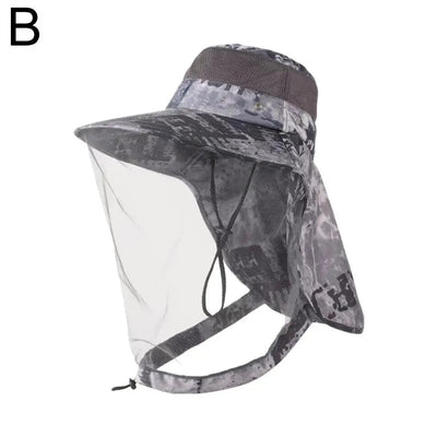 Outdoor Head Face Mask Hat Net Cover Anti-mosquito Cover Mosquito Net Cap Travel Breathable Head Mesh Covers Fishing Caps