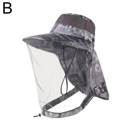 Outdoor Head Face Mask Hat Net Cover Anti-mosquito Cover Mosquito Net Cap Travel Breathable Head Mesh Covers Fishing Caps