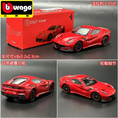 Bburago 1:64 Porsche 911 Gt2 Lamborghini Ferrari SP3 812 1959 Cadillac Miniature Alloy Diecast Car Model Collection Toy Gifts