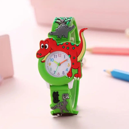 Cute cartoon dinosaur color pointer scale quartz watch, suitable for Christmas Halloween gifts, a variety of colors optional