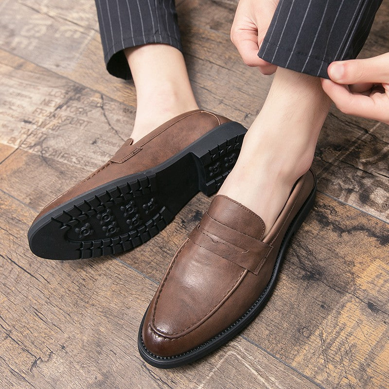 High Quality Casual Business Shoes Men Leather Loafers Classic Men's Dress Shoes Formal Office Leather Brogues Shoes Male