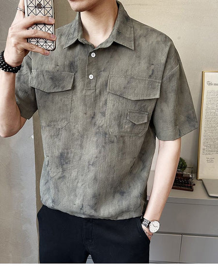2025 High-end New Short-sleeved Men's Shirt Summer Fashion Trendy Brand Half-sleeved Thin Loose Casual Trend