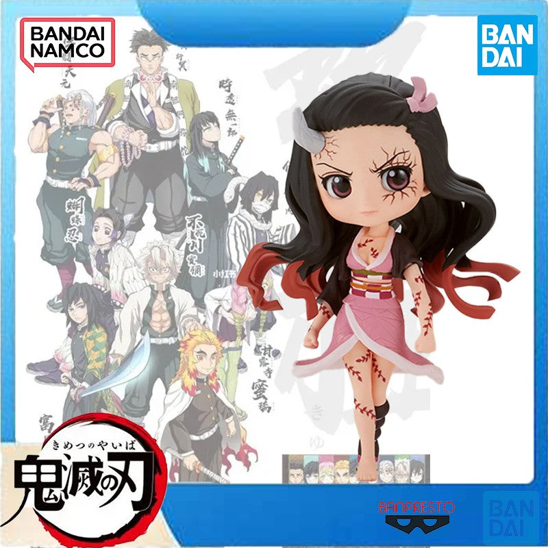 Bandai Official Demon Slayer Q posket Petit - Nine Hashira & Nezuko - Kyojuro Rengoku, Mitsuri Kanroji, Official Mini Figure