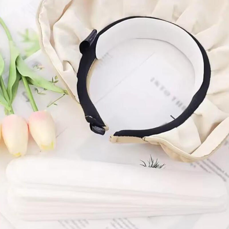 10/100pcs Hat Sweat Absorber Stickers Women Men Cotton Anti-dirt Sports Belt Cap Rim Invisible White Tape Hat Reducer Liner Pad