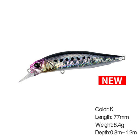 77mm 63mm Minnow Fishing Lure Wobbler Rozante 77SP Long Cast Hover Swaying Lure Jerkbait Artificial Bait Culter Alburnus Bait