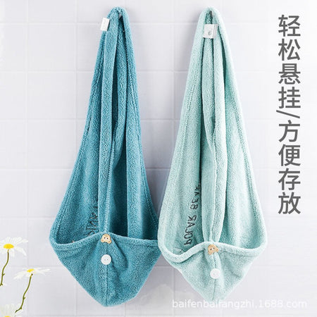 Hair Towel Women Girl's Magic Microfiber Shower Dry Hair Cap Bath Hats Bathroom Quick Drying Soft for Lady Turban Head