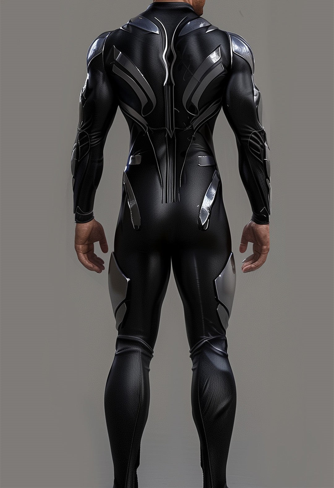 CyberPunk Futuristic Mechanical Armour Jumpsuit Cool Fighter Cosplay Bodysuit Steampunk Costume Halloween Party Shows Men Zentai