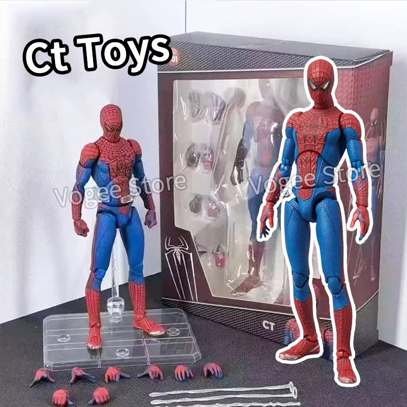 Ct Toys Spiderman Mafex 185 Classic Costume Anime Figure Ver Miles Morales 2099 Spider-man Action Figure Figurine Toys Kids Gift