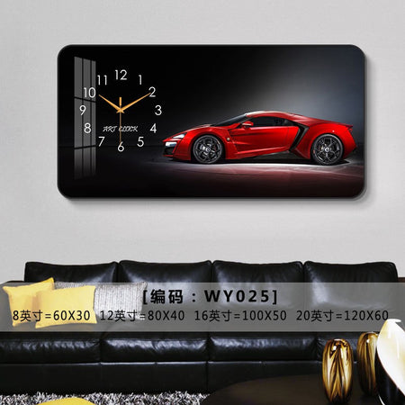 Car Clock Living Room Creative E-sports Room Silent Clock Auto Repair Beauty Shop Personality Art Decorative Painting Wall Clock