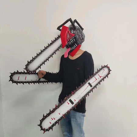 Chainsaw Head Cover Terrifying Latex Mask Halloween Electric Saw Masks Electric Motor Saw Cosplay Costume Props Monsters Cos