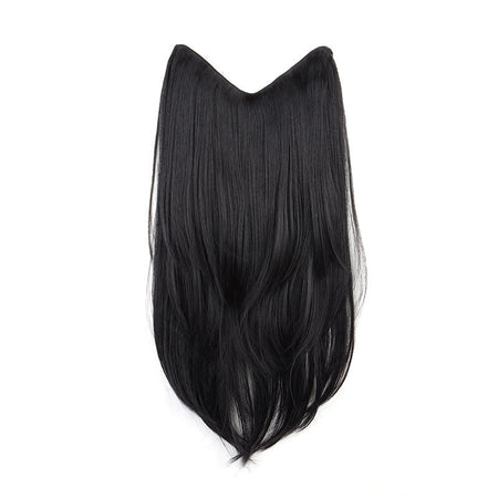 22Inch Synthetic V-Shape Long Straight Hair Extension Layered Hairpiece Natural Invisible Everyday Wear for Women Daily Party