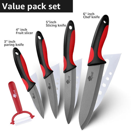 Kitchen Chef Knife Rustproof Fruit Paring Knife Ceramic Knife Household Utility Vegetable Slicing Knives Sharp Black Blades Cook