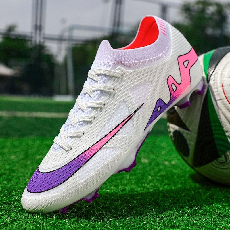New Men Football Boots Long Spikes Ultralight Grass Cleats Match Indoor Breathable Soccer Shoes Sneakers Training Drop Shipping