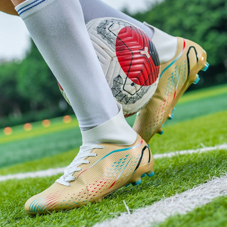 MenOutdoor Football Boots Professional Training Soccer Shoes Soccer Cleats Turf Futsal Match Grass Unisex Non-slip Breathable
