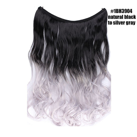 BENEHAIR Synthetic Invisible Wire No Clips In Hair Extensions Secret Fish Line Hairpieces Hair Extensions Fake Hair For Women
