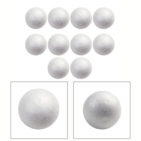 10pcs Solid Foam Ball Polystyrene Balls 50mm-100mm  Round DIY Accessory Handmade For Party Celebration Christmas Decoration