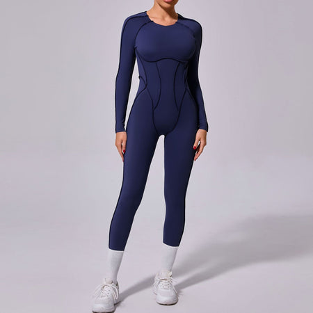 One-piece Yoga Jumpsuit Women Long Sleeved Set Quick Drying Yoga suit Gym Training Suit  Sportswear Bodysuits Women Fitness Set