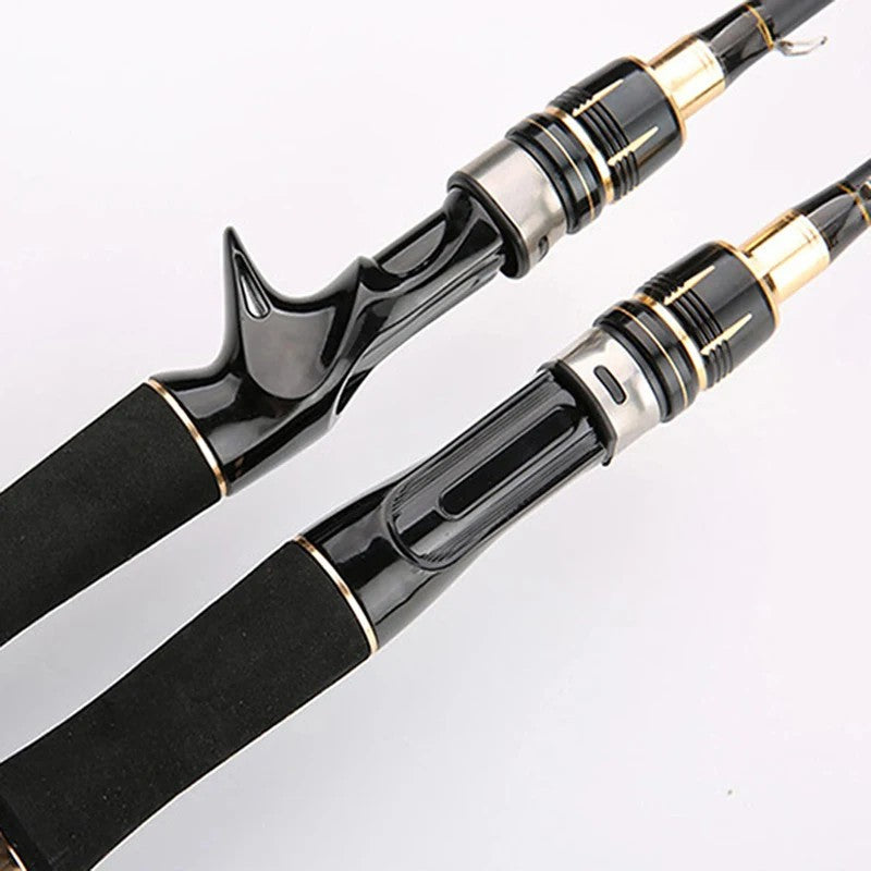 1.8-2.7 M Adjustable Telescopic Sub Rod Carbon Vibrating Solid Rod With Slight Handle Straight Handle Long Throw Fishing Rod