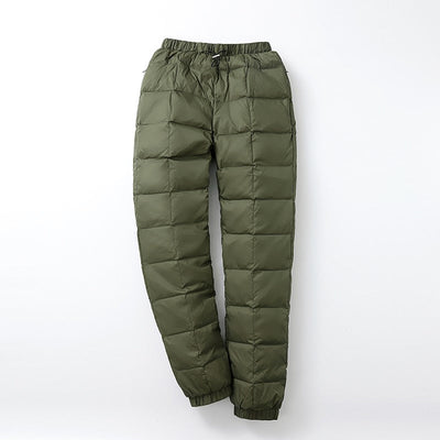 Plus Size Women Men's Thickened Down Pants 2023 New Winter High Waist 90% White Duck Down Warm Straight Female Casual Trousers