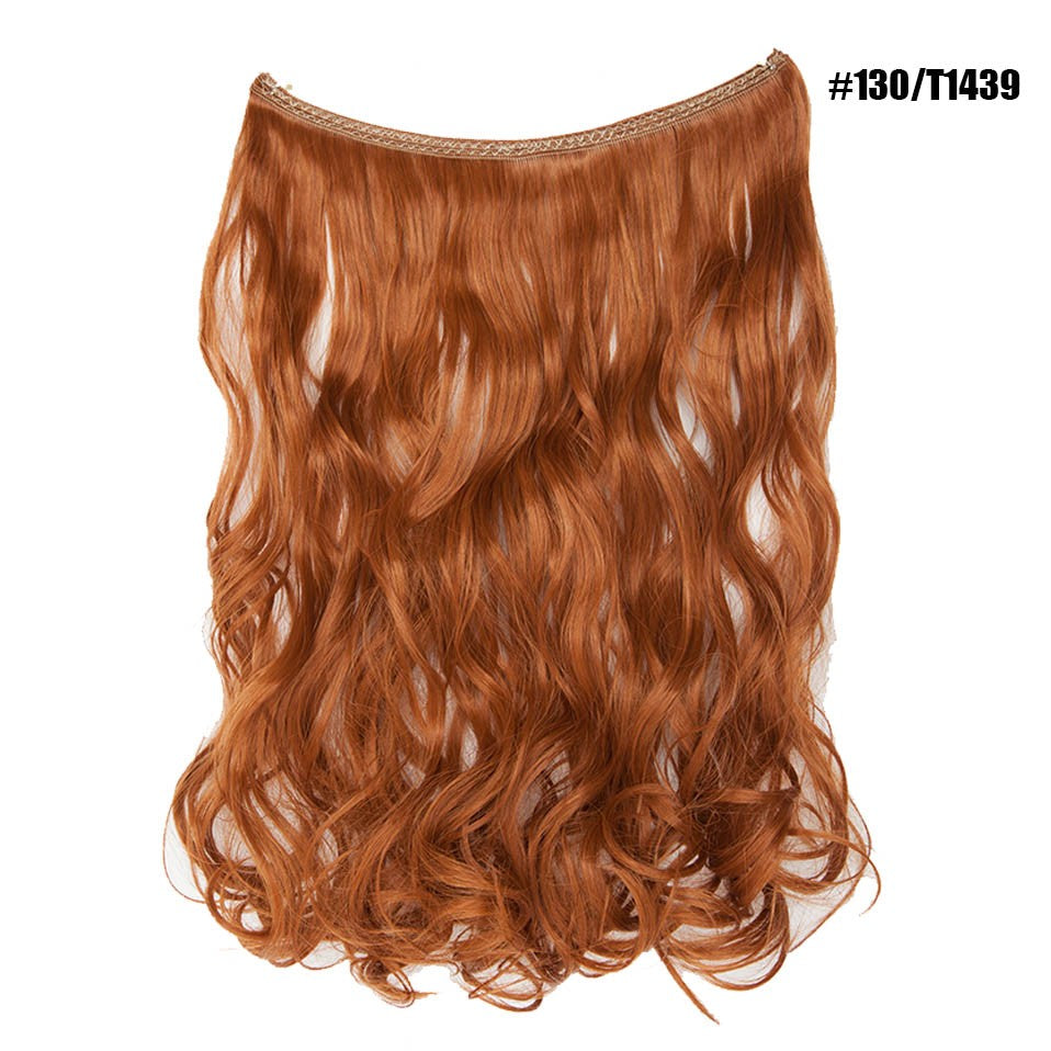 BENEHAIR Synthetic Invisible Wire No Clips In Hair Extensions Secret Fish Line Hairpieces Hair Extensions Fake Hair For Women