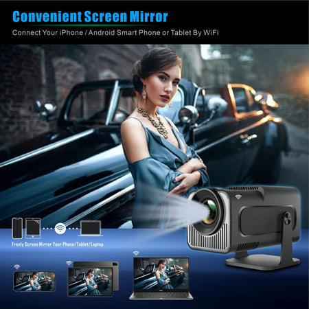 Salange HY320 MINI Android 11.0 Projector LED Beamer Home Cinema 300ANSI 720P WIFI Smart TV HD 1080P 4K Movie