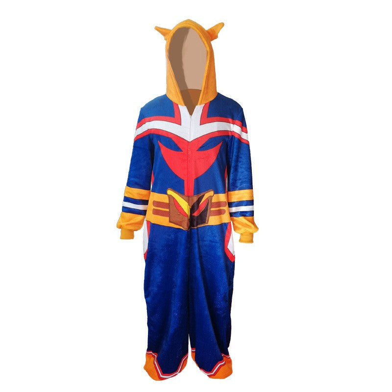 All Might Cosplay Costume Anime My Hero Academia One-piece Zentai Jumpsuit Pajamas Dresses Cosplay Bodysuit Clothes Outfits