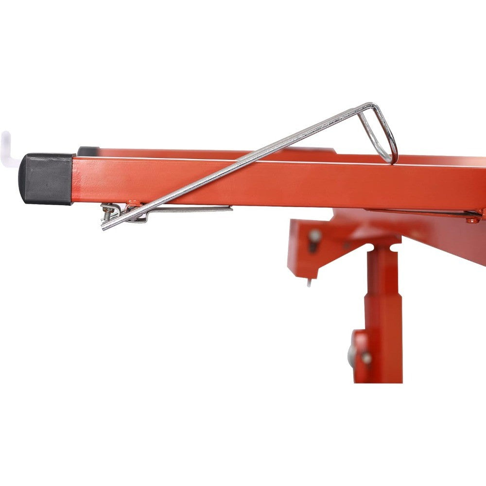 YC113 Drywall Lift Panel Hoist, 11 Ft (Max Height) Sheetrock Jack Lifter for Ceiling, Rolling Caster Wheels, 11', Red
