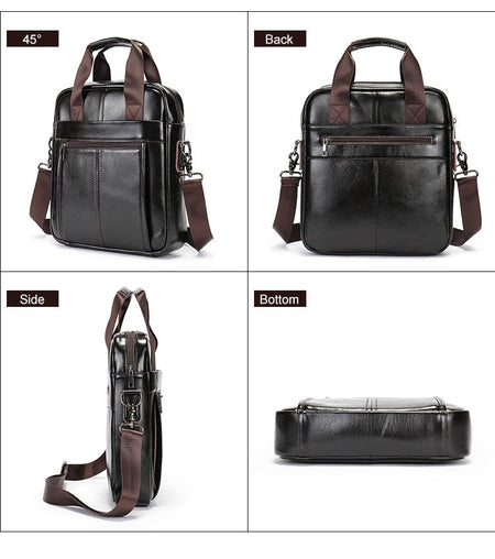 WESTAL Men's Shoulder Bags Genuine Leather Crossbody Messenger Bag For 13.3 Inch Laptop Briefcase Leather Man Handbags 8577