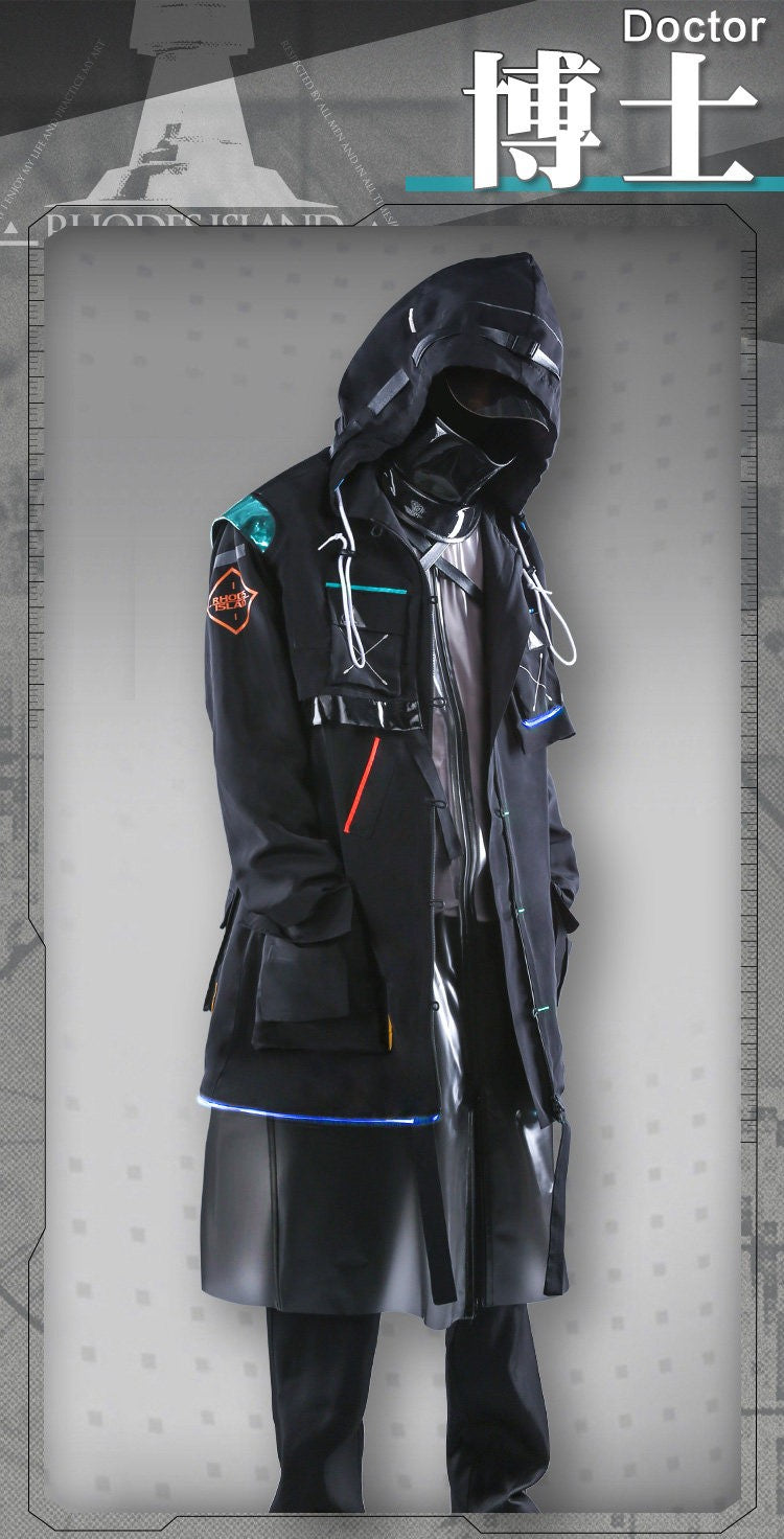 Arknights Doctor Rhodes Island Combat Uniform Cosplay Costume — Fashion Men Party Role Play Clothing