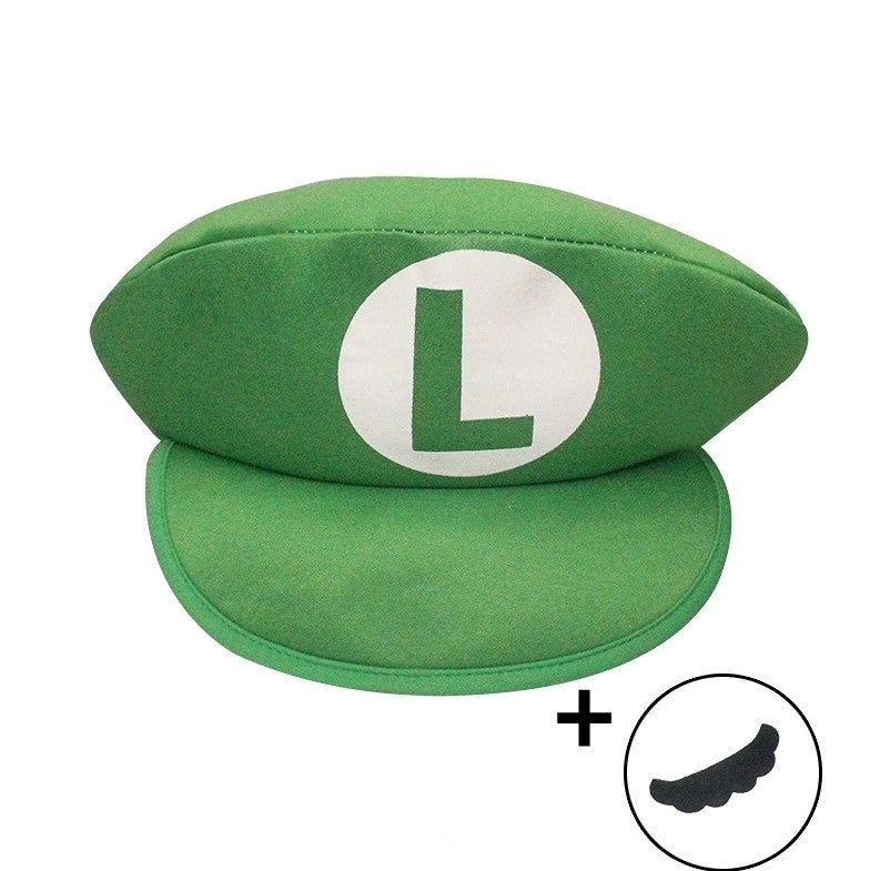Anime Odyssey Super Luigi Brothers Cosplay Costume  Adult Children's Jumpsuit Beard Hat  Set Halloween Costume