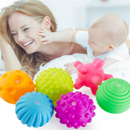 Sensory Balls Baby Toy Rattles Toy Textured Hand Touch Grasp Massage Ball Infant Senses Development Toys For Babies 0 12 M Games