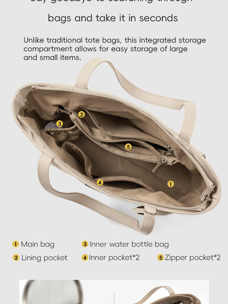 LEFF Luxury Women's Tote Bag Crossbody Bag High End Large Capacity Shoulder Bags Nylon Waterproof Commuting Bag Outdoor Bags