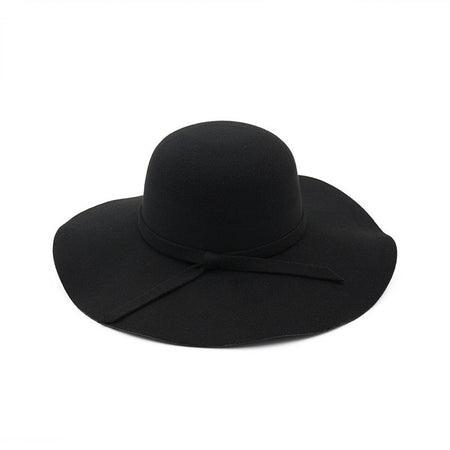 winter Hats For Women Bucket cap Soft Vintage Wide Brim Wool Felt Bowler Fedora Hat Floppy Cloche Women's Large Hat Church cap