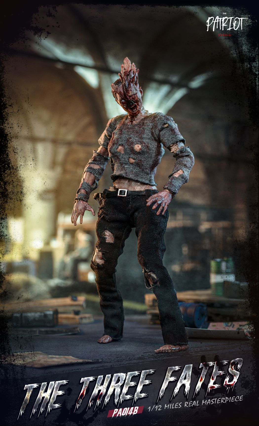 In Stock Patriot The Last of Us Clicker Three Destiny Zombie 1/12 Cloth Robe Action Figure Toy Gift Series Collection