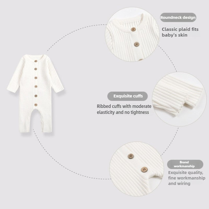 2025 New Infant Baby Girls Boys Knitted Jumpsuit Toddler Baby Girl Boys Long Sleeved Knitting Romper Children Clothes