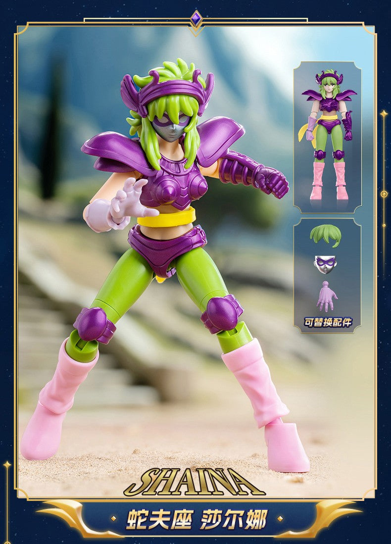 Blokees Gold Saint Action Figure Galaxy Version 02 Libra Dohko Sagittarius Saint Seiya Assembling Toys Children Birthday Gift