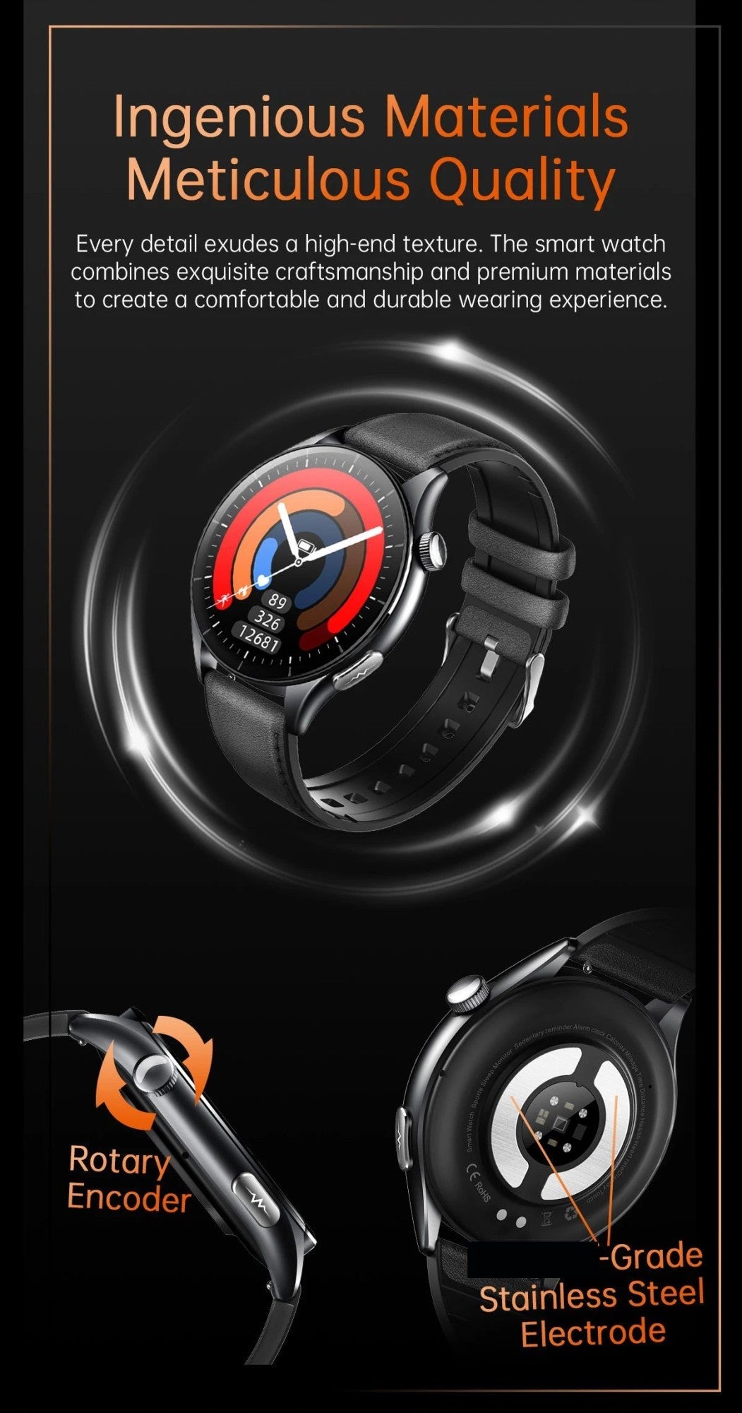 XIAOMI 704505 New ECG+PPG Smartwatch Precise Uric Acid Blood Lipids Pressure Body Analysis Smart Watch Men BT Call NFC Watches
