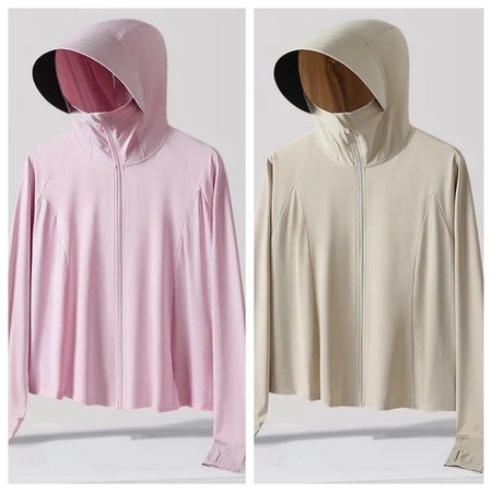 Neutral Hooded Sports Running Jacket Lightweight Quick Drying Suitable Outdoor Running Fitness Travel Commuting Sun Protection