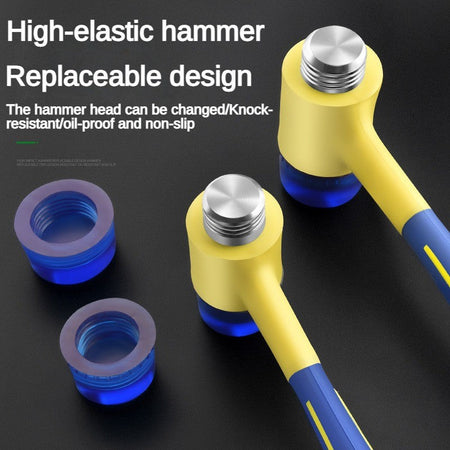 Detachable Insulated Double-Headed Installation Hammer 25mm-45mm Rubber Handle Soft Grip Hammer for Installation Work