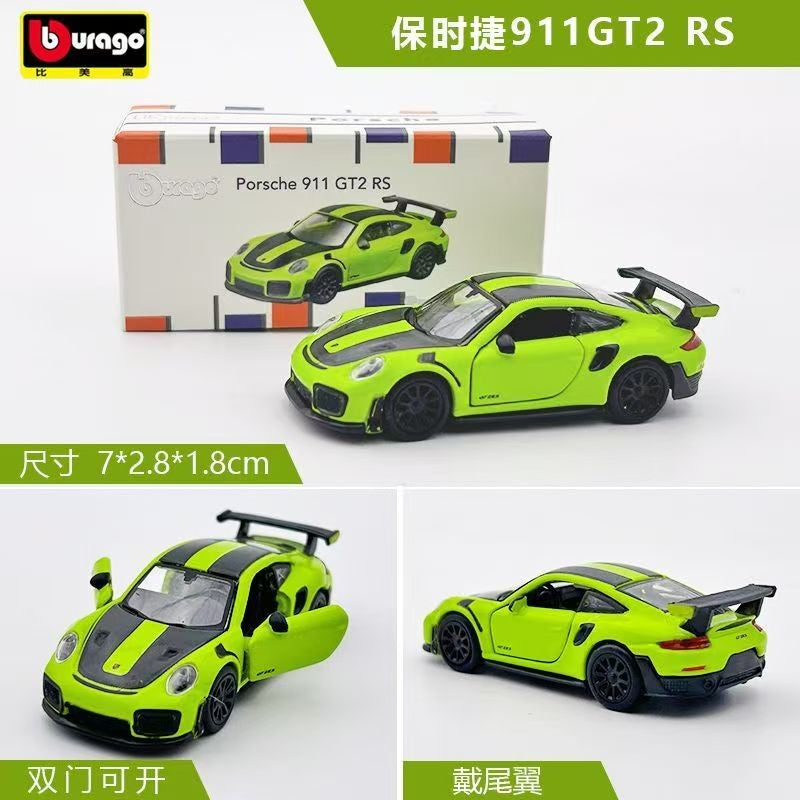Bburago 1:64 Porsche 911 Gt2 Lamborghini Ferrari SP3 812 1959 Cadillac Miniature Alloy Diecast Car Model Collection Toy Gifts