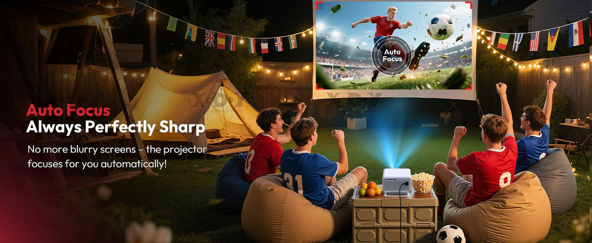 XGODY N6 PRO 4K 32 GB HD Projector 700ANSI Dual WiFi6 BT5.0 Portable Cinema Native 1080P for Outdoor Movie Home Theater