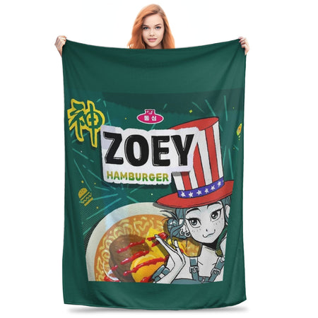 Huntrix Zoey Rumi Mira Blanket Cover Flannel KPop Demon Hunters Lightweight Throw Blankets for Outdoor Travel Bed Rug