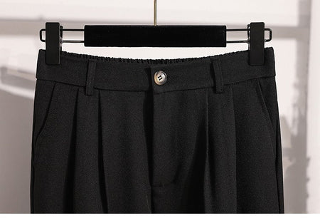 Plus Size Pants Woman 2025 Autumn Winter New Arrival High Waist Suit Pants High Quality Korean Style Straight Trousers