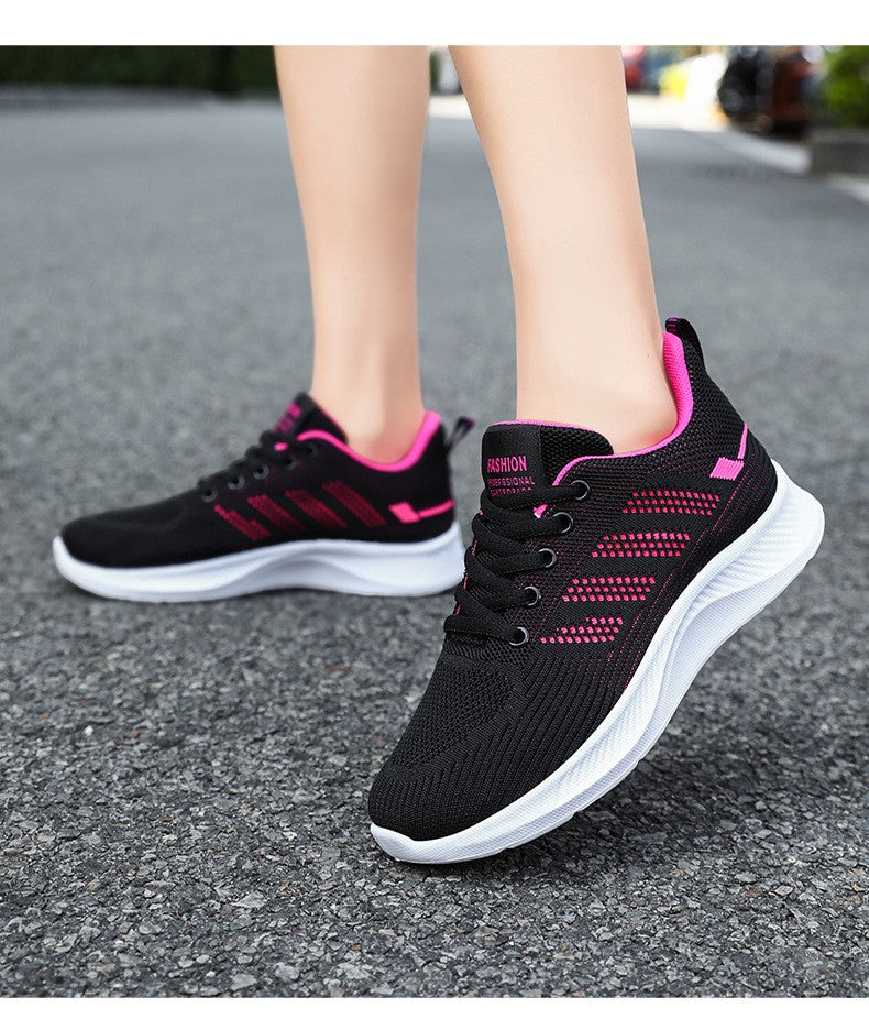 Litfun Women's Casual Sports Shoes Fashion Female Soft Bottom Sneakers Breathable Mesh Running Shoes Leisure Light Flats Shoes