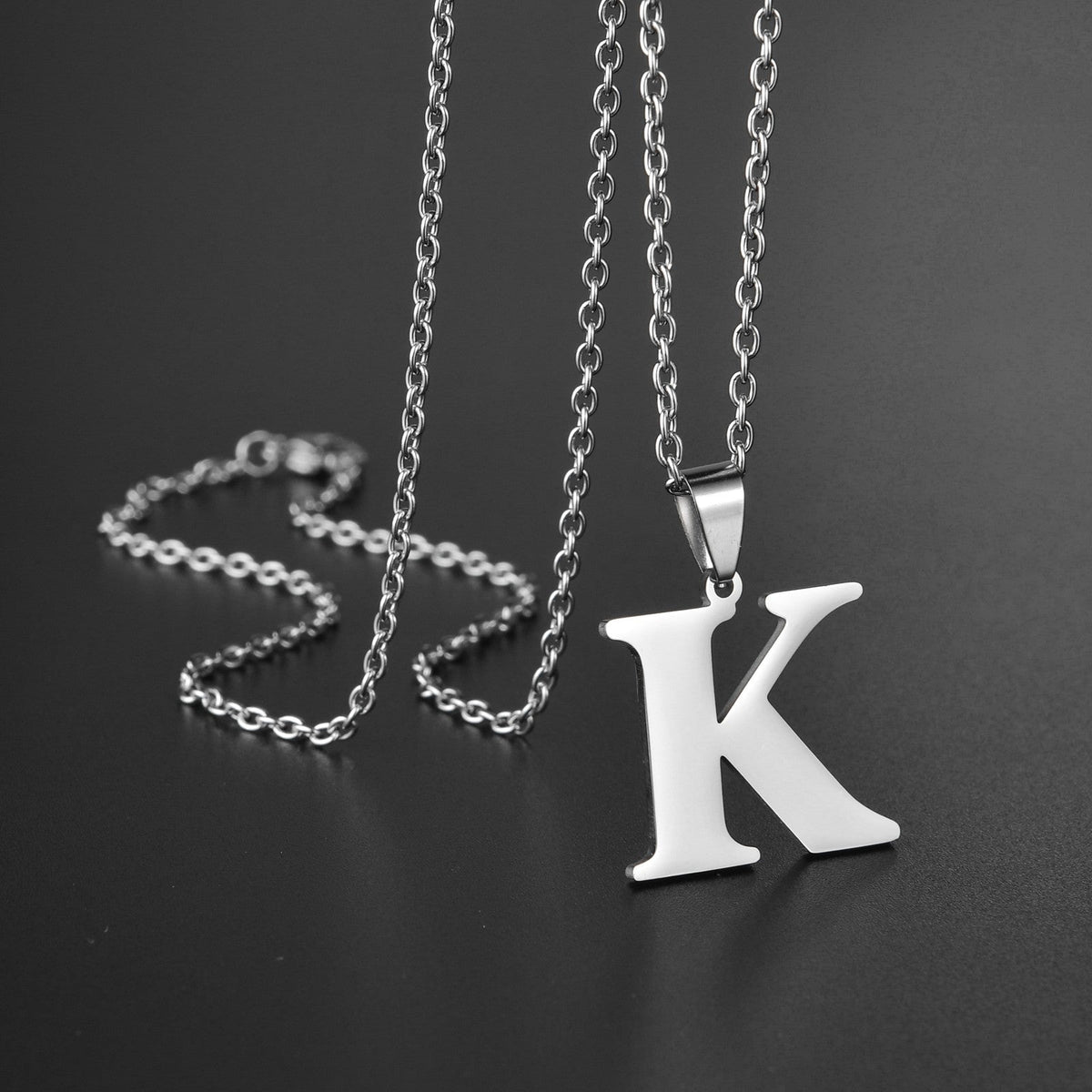 26 Alphabet Letters A-Z Name Pendant Stainless Steel Necklace Initial Minimalist Necklaces For Men Women Fashion Gifts Wholesale