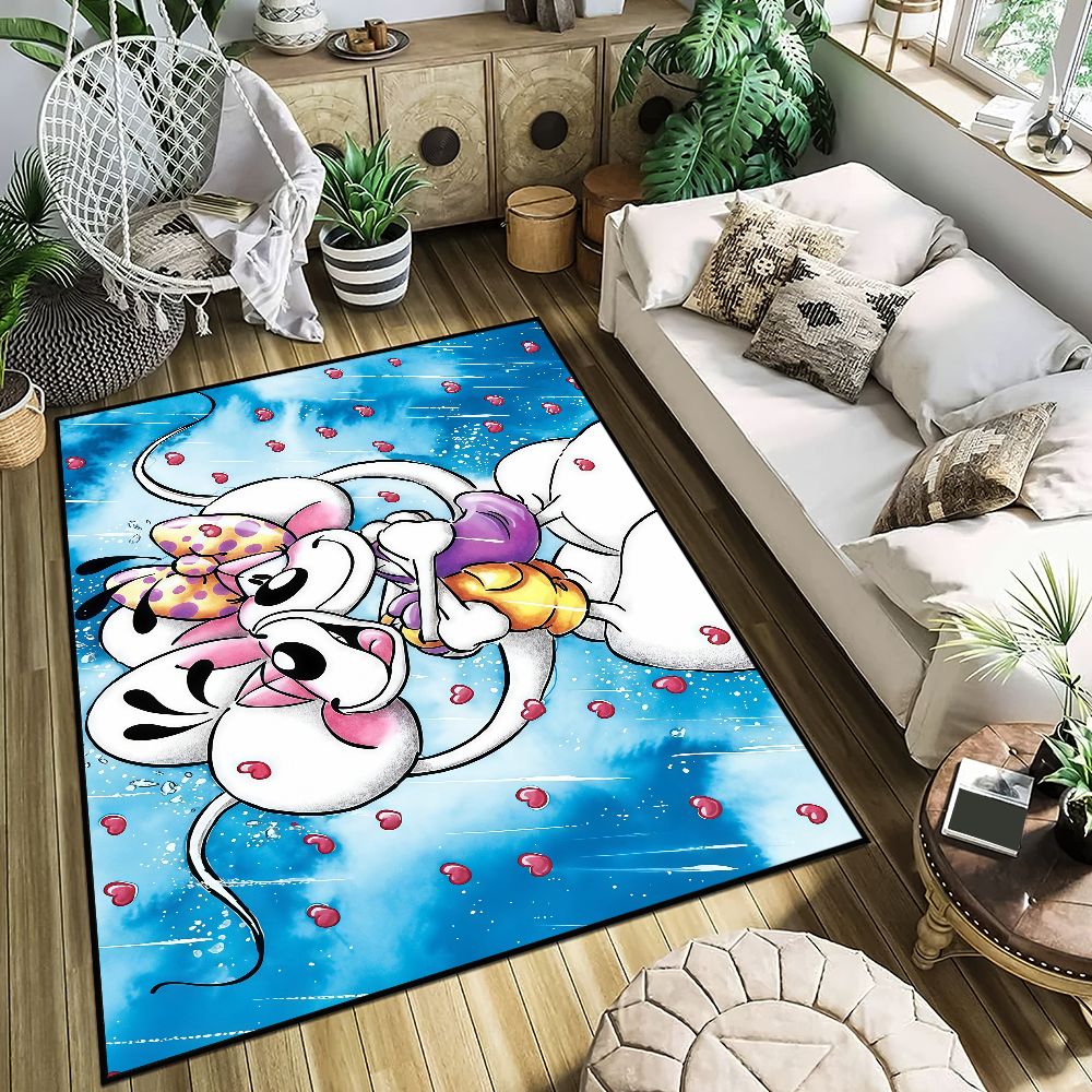 D-diddl small carpet Anti-Slip Kitchen cartoon funny maus art Bedroom Handmade Tufted Rug cute Living Room Entrance Decoration