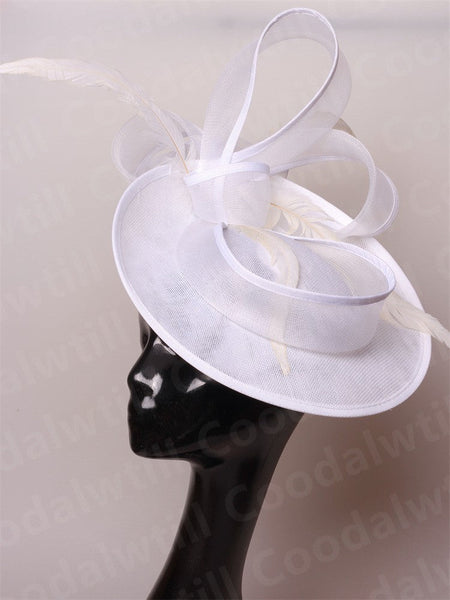 Bride Wedding Mesh Fascinators Church Hat Ladies Women Derby Big Fascinator Hats Party Event Headpiece Bride Wedding Pillbox Cap