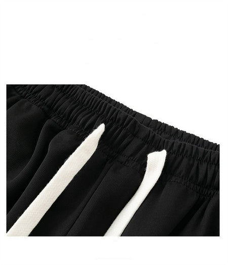 Black Straight Pants for Men's Summer Wide Leg Pants Casual Harajuku Student Pants High Street Trousers Gray Cool Sweatpants