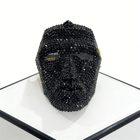 Full Face Rhinestone Mask Luxury Crystal Masquerade Mask for Halloween Rave Party Cosplay Club Costume Accessories 3 Colors